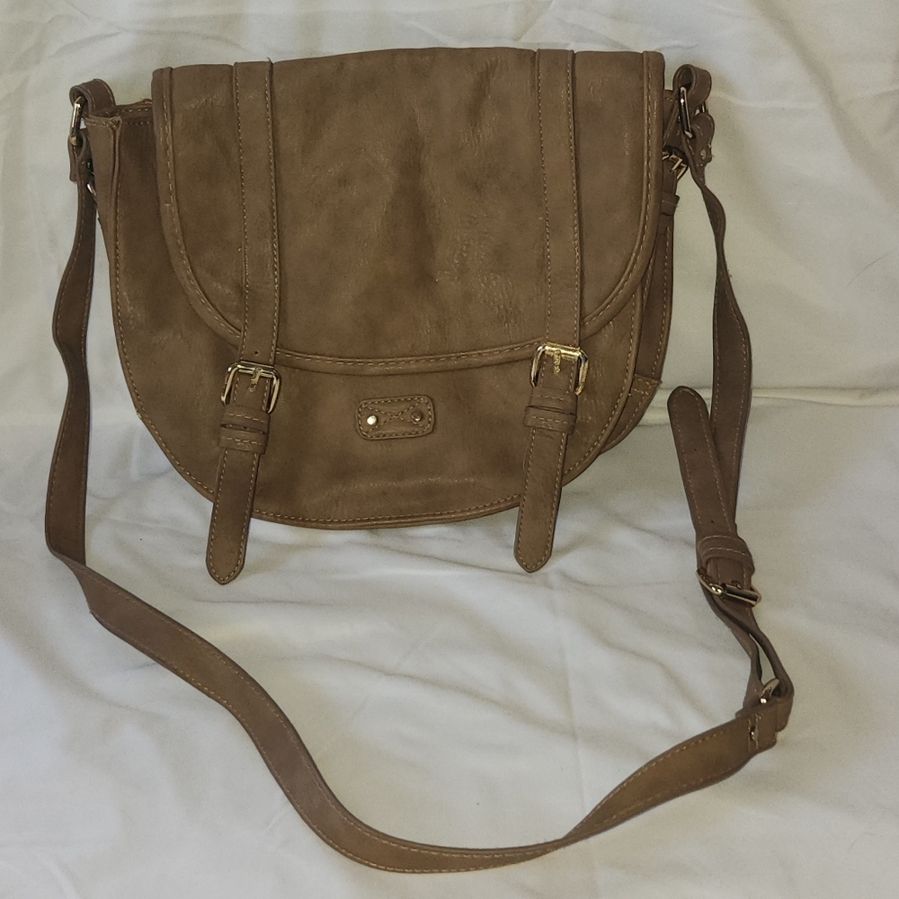 Elegant Brown Leather Shoulder Bag